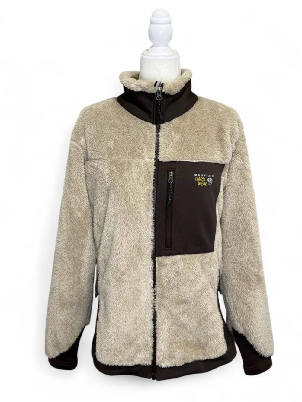 Mountain Hardwear Women’s Beige Sherpa Fleece Full-Zip Jacket